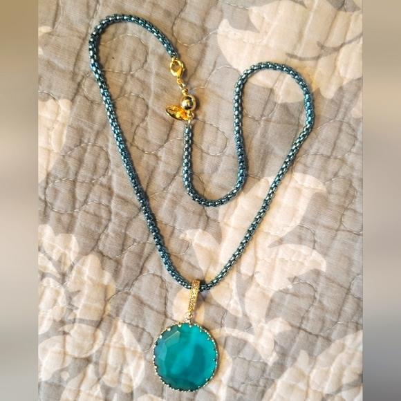 By Alexa Rae NWOT Ocean Blue Ollie Necklace - Picture 6 of 9